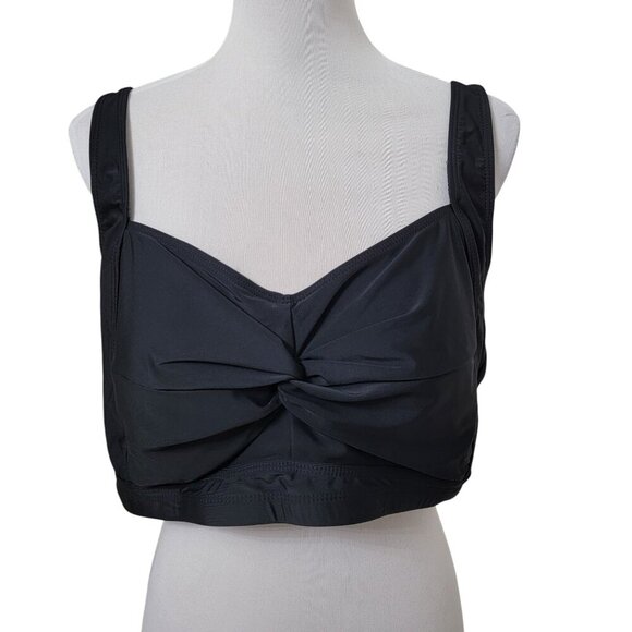 Tempt Me Size 20W Black Twist Front Bikini Top, NEW with Tag - Picture 1 of 10